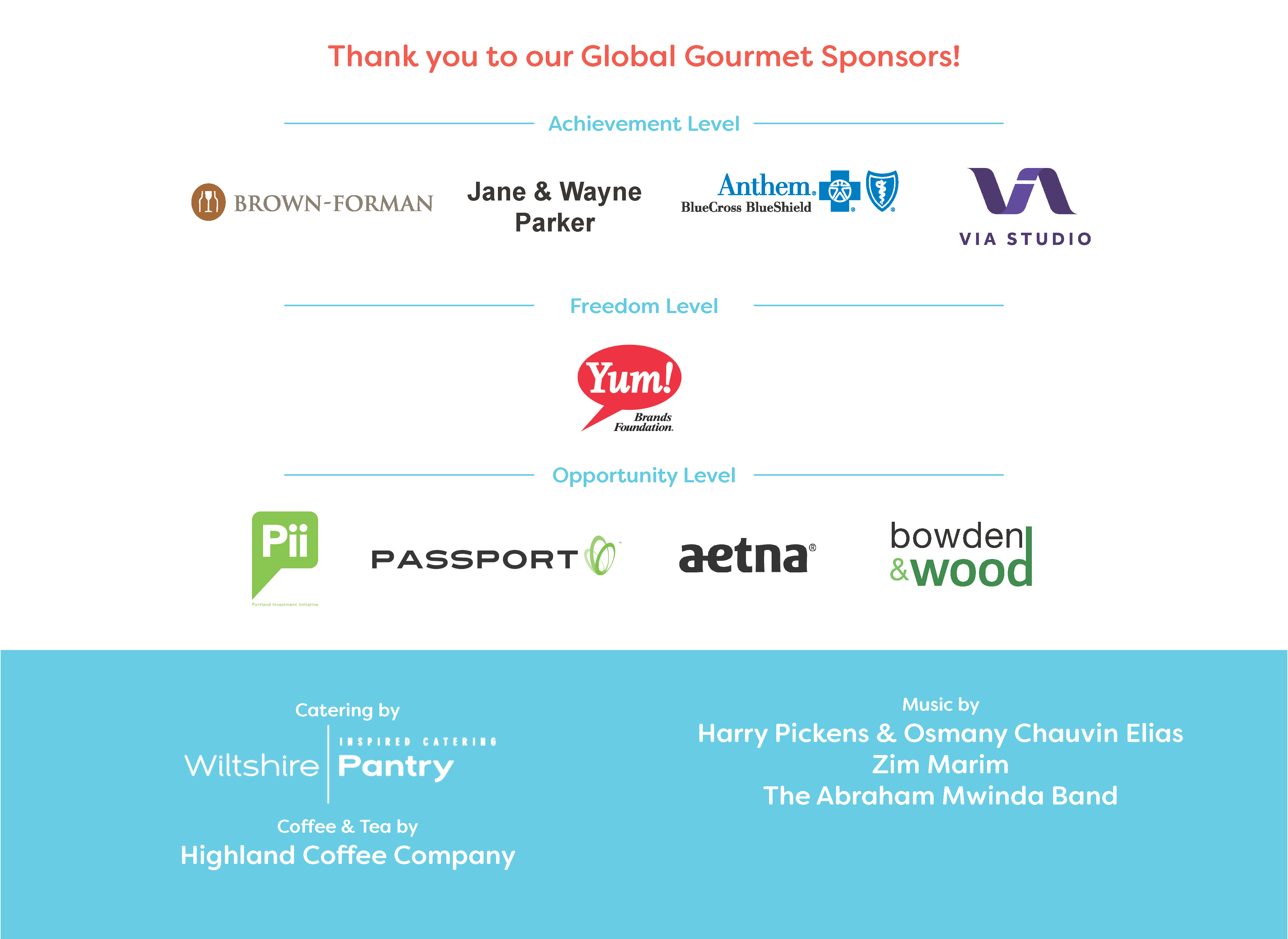 Global Gourmet sponsors